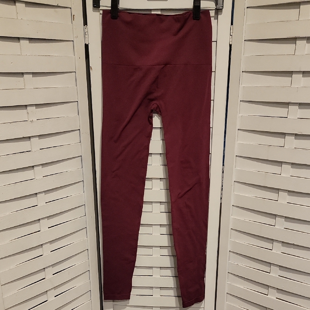 Spanx Assets Merlot Footless Leggings Shapewear Size XL